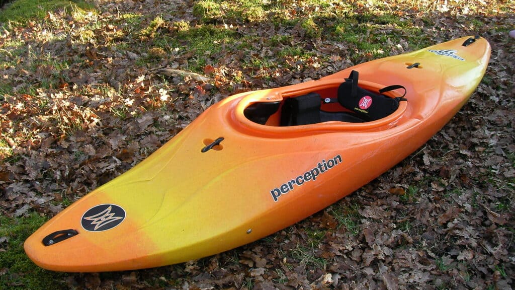 polythene kayak on ground