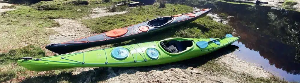 different dimensions of two kayaks