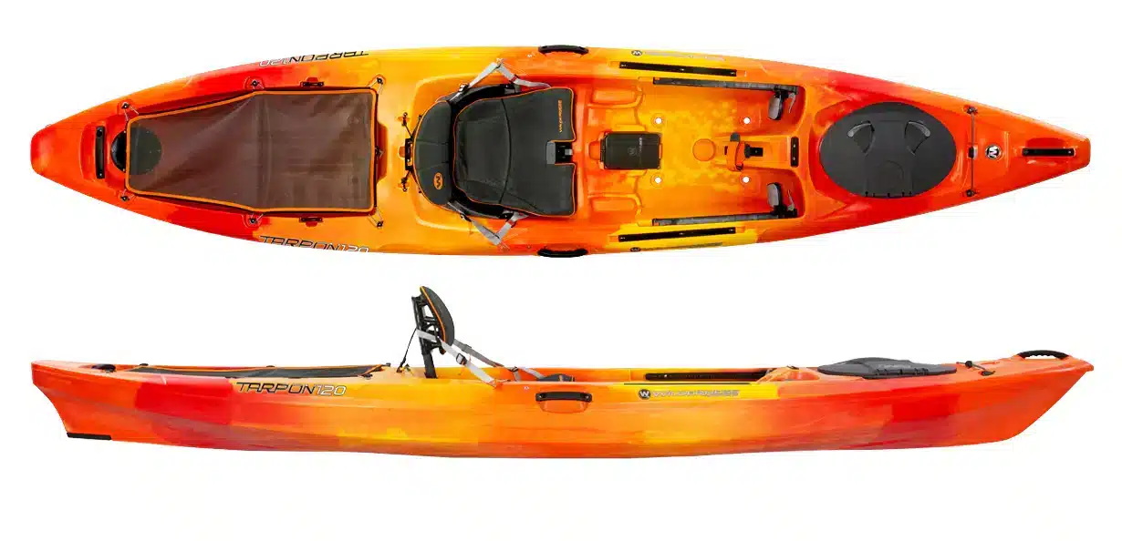 top and side view of Wilderness Systems Tarpon  kayak