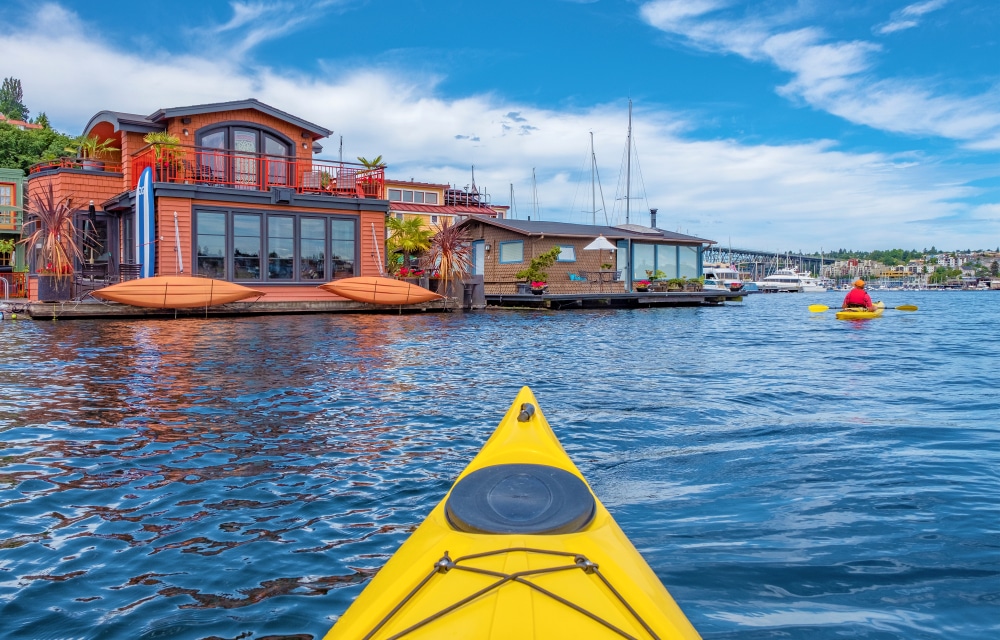 Kayaking At Lake Union In Seattle Wa