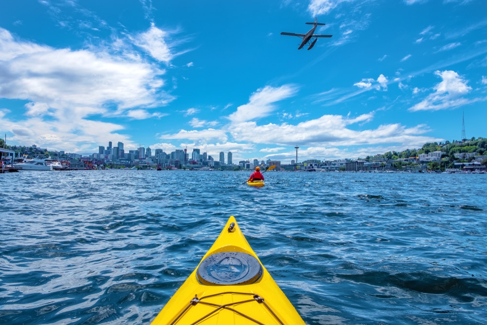 Kayaking At Lake Union In Seattle Wa