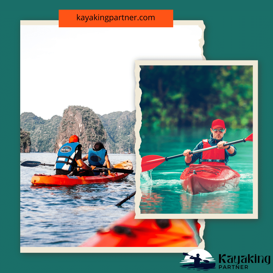 a man is on the kayak a man is on the kayak